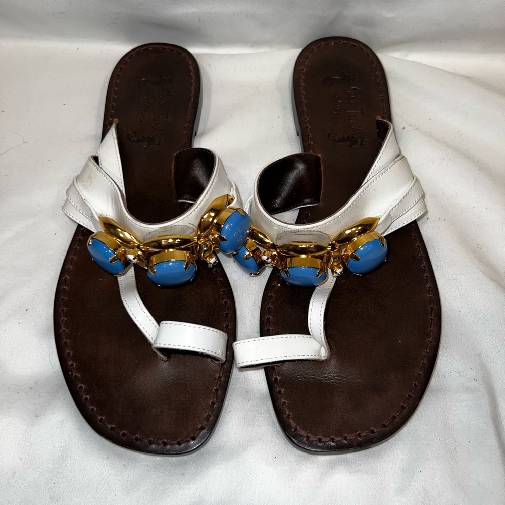 Miss Trish of capri brown and white sandals